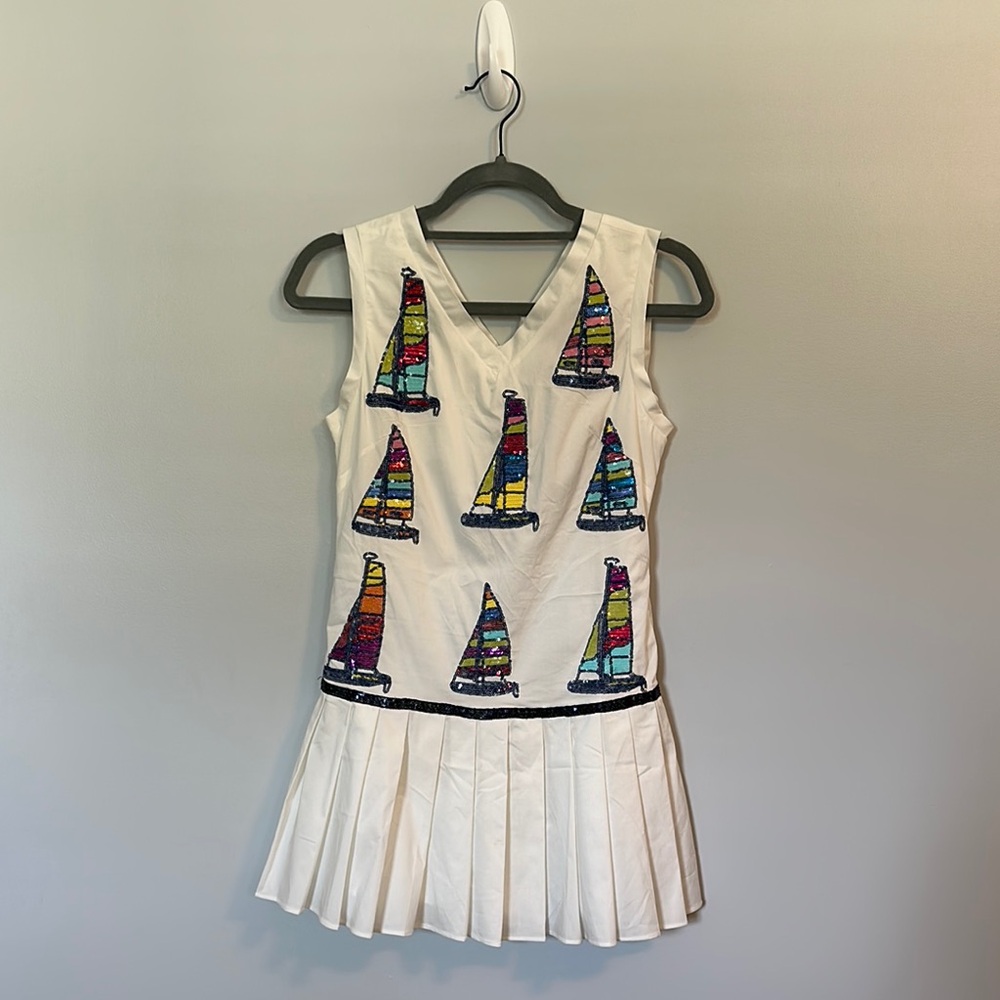 Queen of Sparkles Multicolor Sailboat Dress